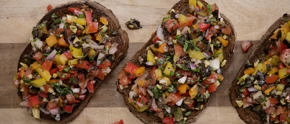 Smakelijk sportief: bruschettasnack