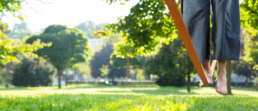 Slackline-training: Goede balanstraining?